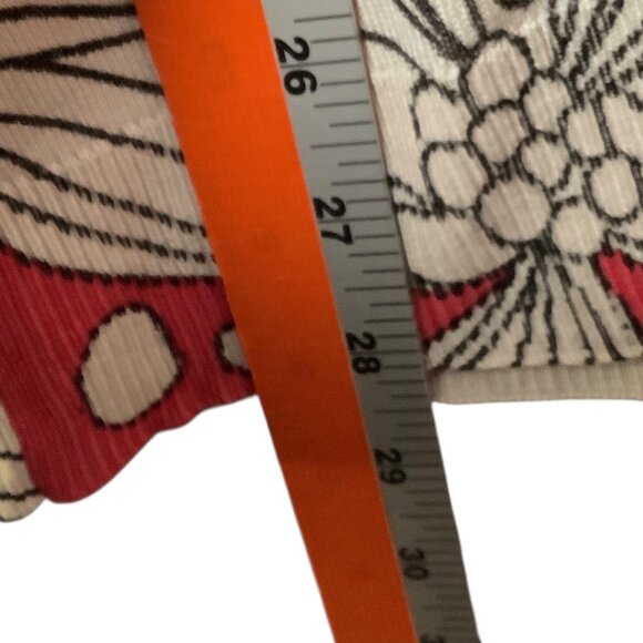 Chico's Red Floral V-Neck Sweater Silk Blend XL Size 3 Graphic Print - Picture 5 of 7